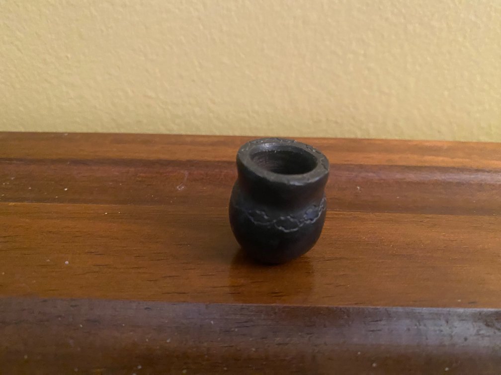 Miniature Black Pinch Pot