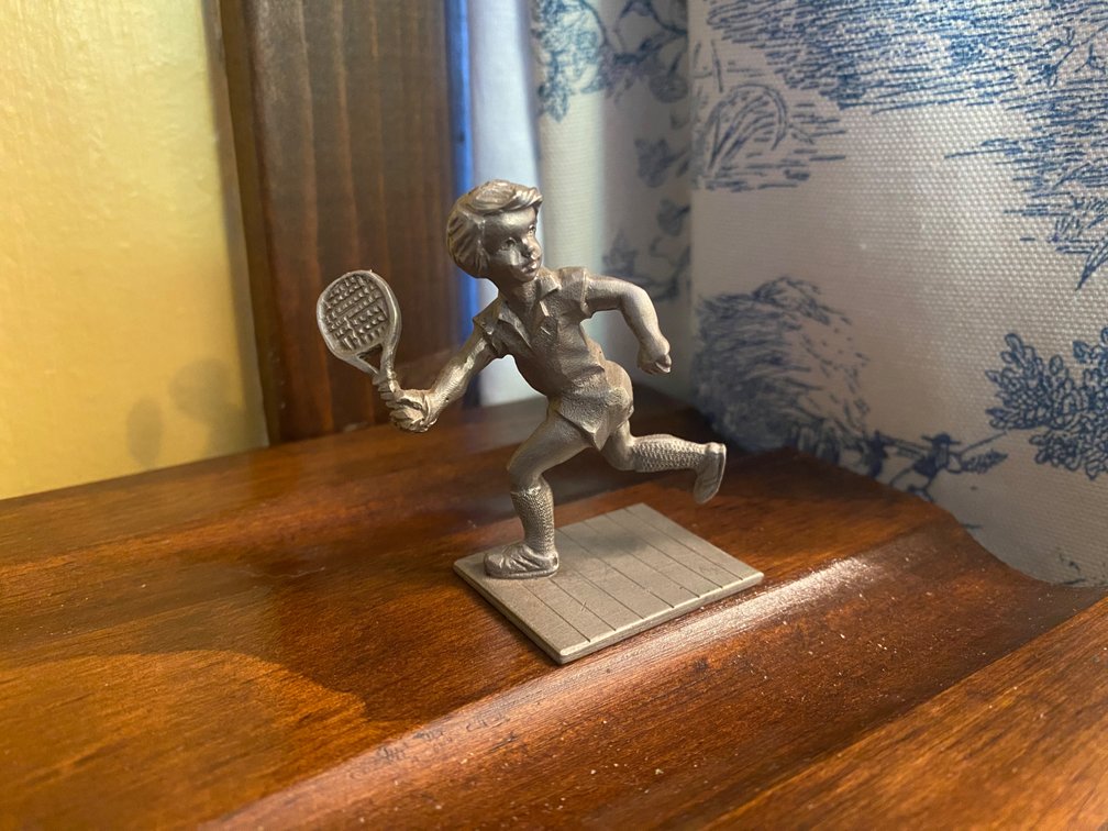 Miniature Pewter Boy Tennis Player