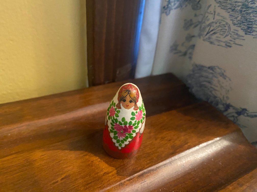 Miniature Russian Nesting Doll Figurine