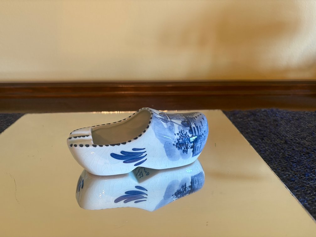 Delft Blue Ceramic Dutch Clog Ashtray