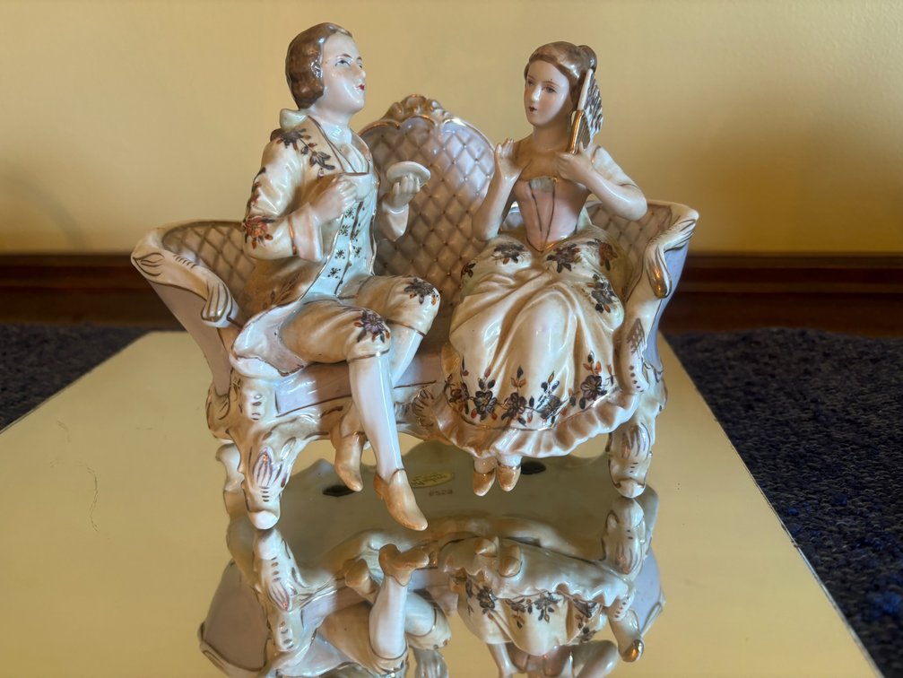 Victorian Courting Couple Figurine