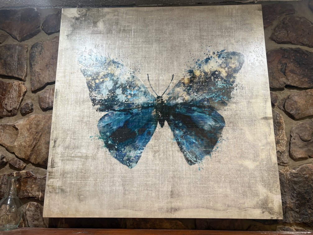 Large Blue Butterfly Artwork