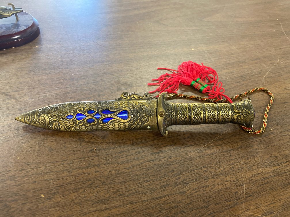 9.5" Blue Fantasy Medieval Dagger Knife