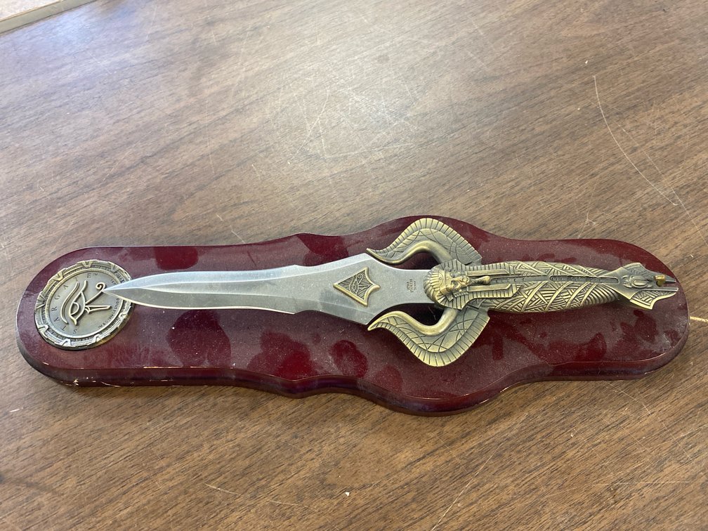 1996 Stargate Ra Dagger & Display Plaque
