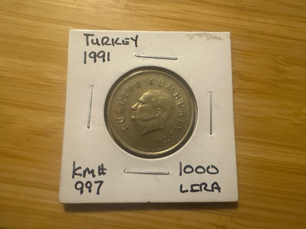 1991 Turkey 1000 Lira
