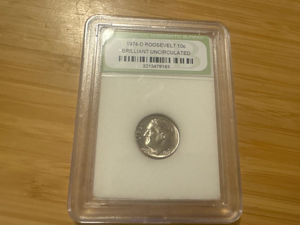 1974 Uncirculated Roosevelt Dime
