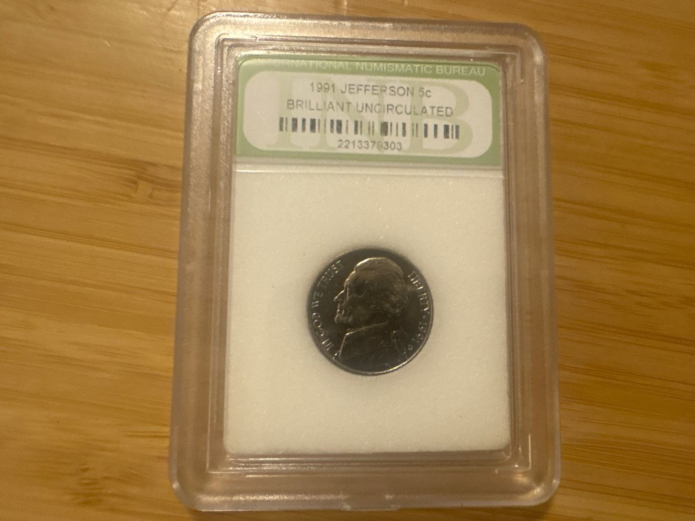 1991 Uncirculated Nickel