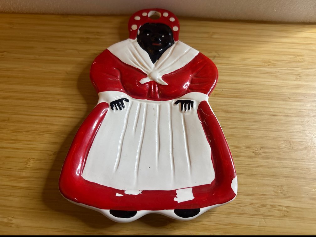 Black Americana Mammy Ceramic Spoon Rest