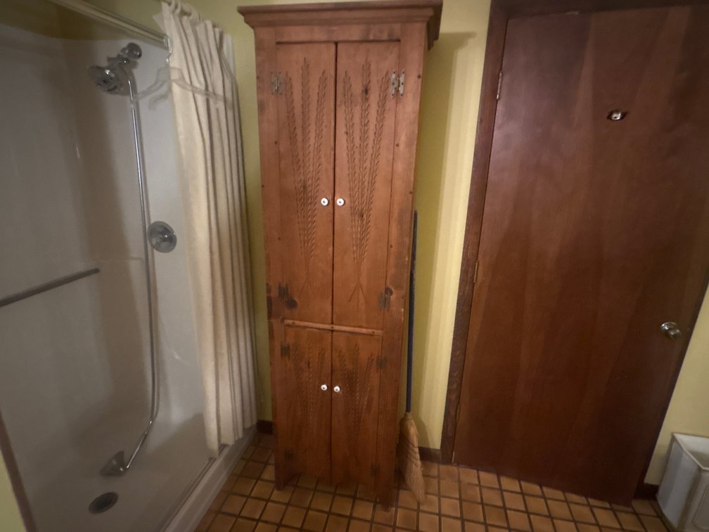 Wooden Wheat Pattern Storage Cabinet