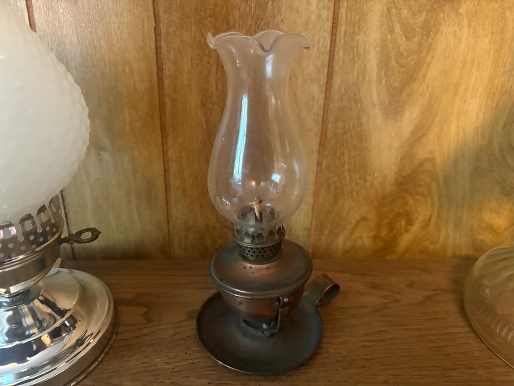 Small Copper Swivel Oil Lamp