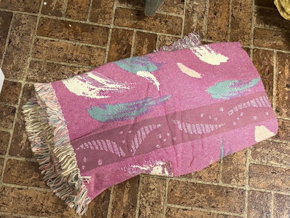 Pink Woven Throw