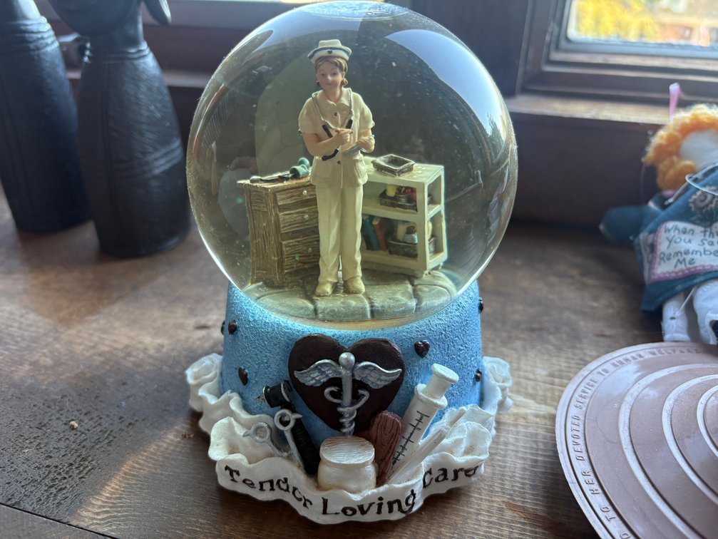 "Tender Loving Care" Nurse Snow Globe
