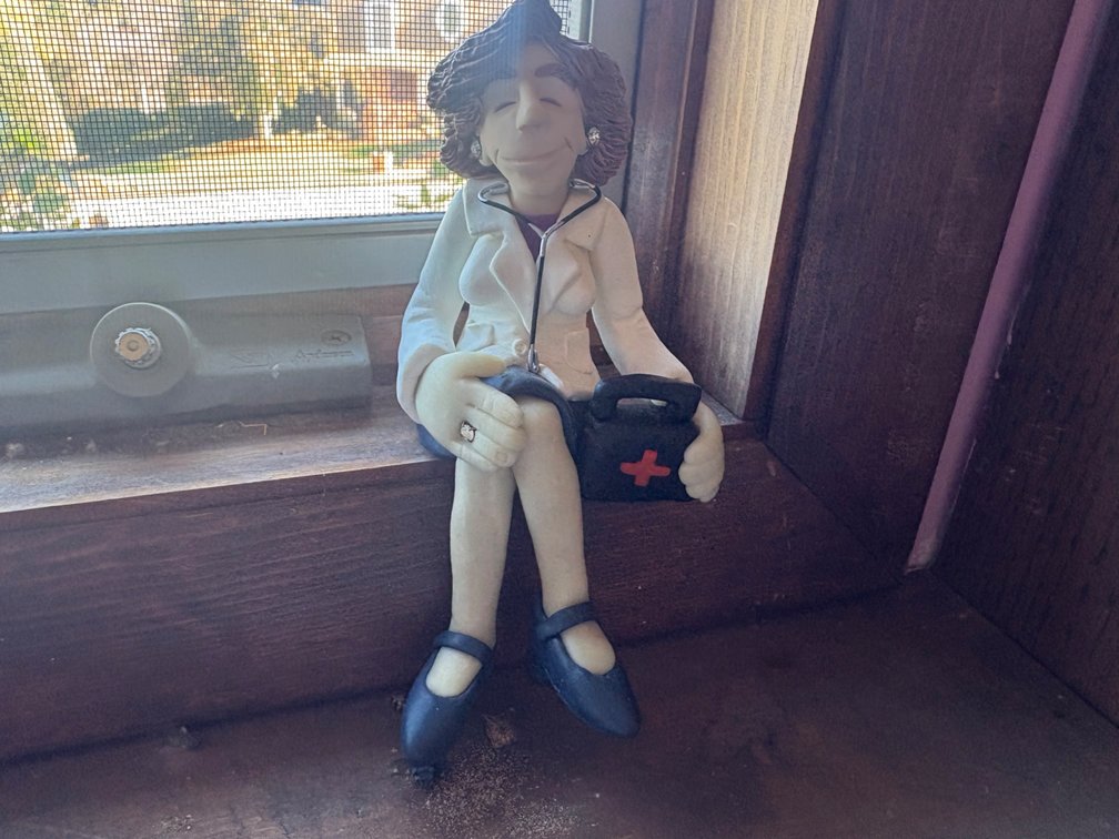 Diana Manning Clay Nurse Shelf-Siter