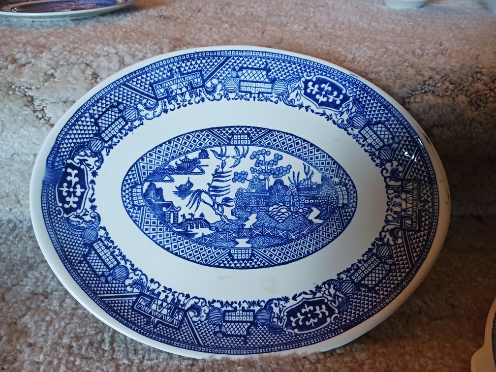 Blue Willow Oval Serving Platter
