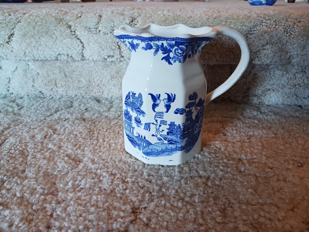 Blue Willow Octagonal Pitcher