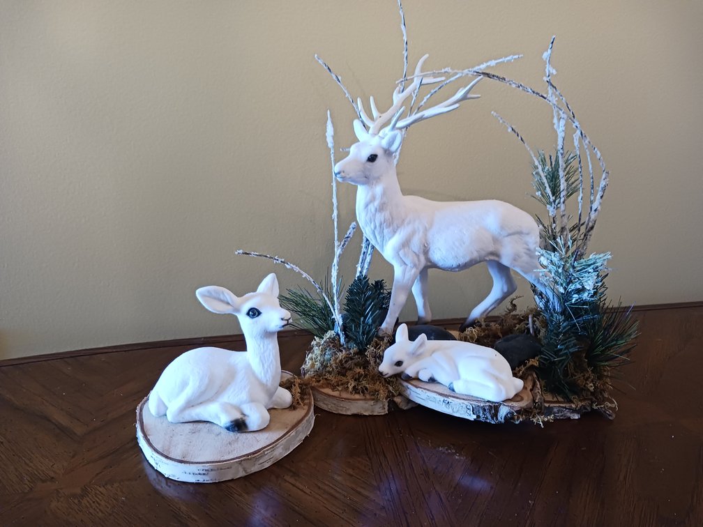 Deer Family Woodland Centerpiece