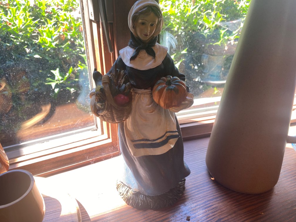 Pilgrim Woman Figurine