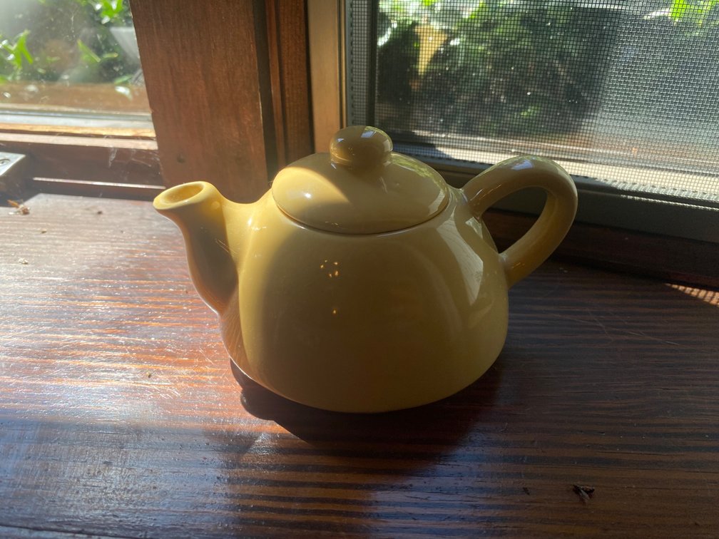 Pier 1 Yellow Individual Teapot