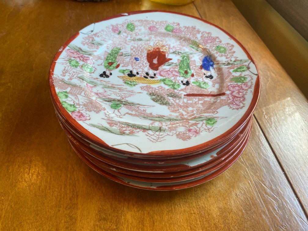 Japanese Geisha Girl Plates