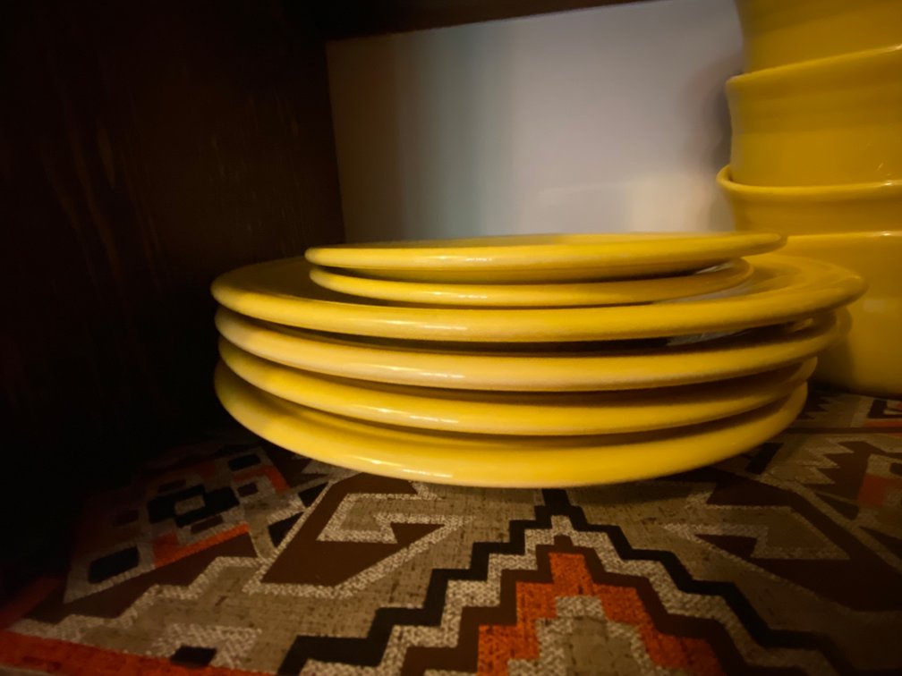 Yellow Ceramic Plates & Saucers
