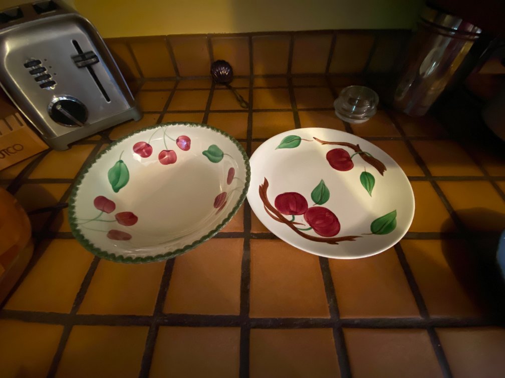 Blue Ridge Hand-Painted Apple Design Pottery