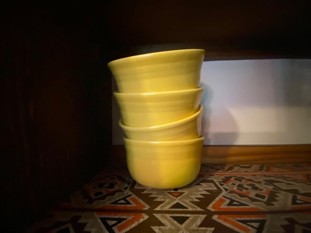 Yellow Ceramic Dessert Cups