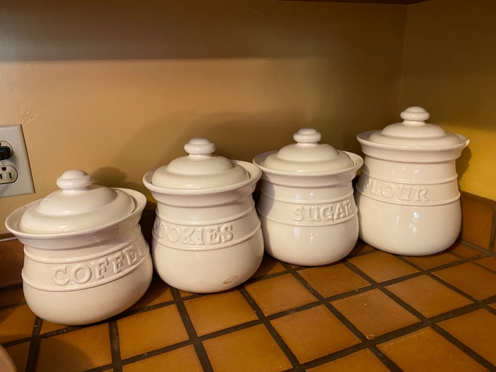 Ceramic Canister Set (some chips)