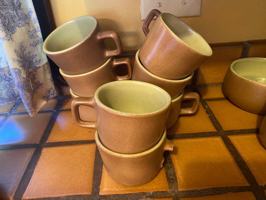 Metlox Poppytrail Cups (1 w/broken handle)