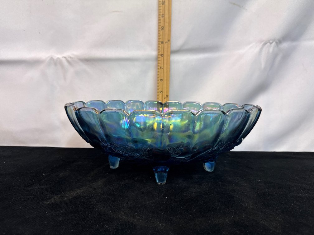 Carnival Glass Grapes of Wrath Fruit Bowl