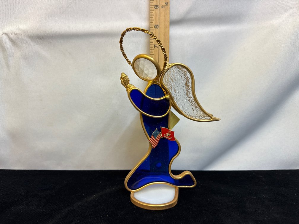 24kt Plated Stained Glass Angel