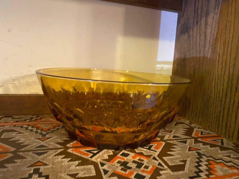 Amber Glass Bowl