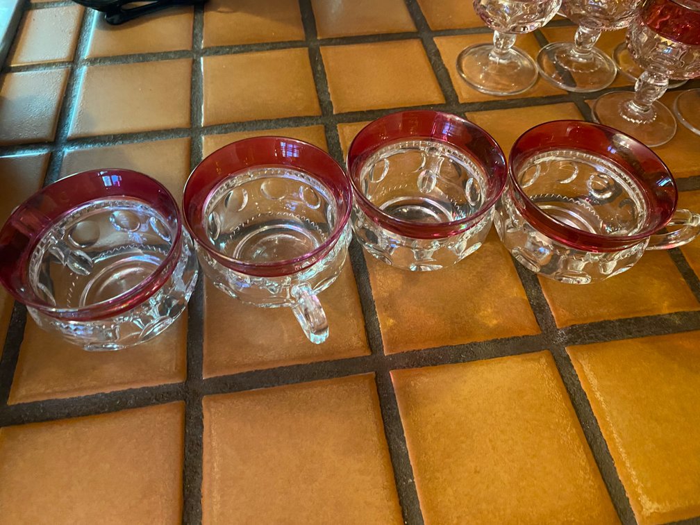 King's Crown Ruby Flashed Cups