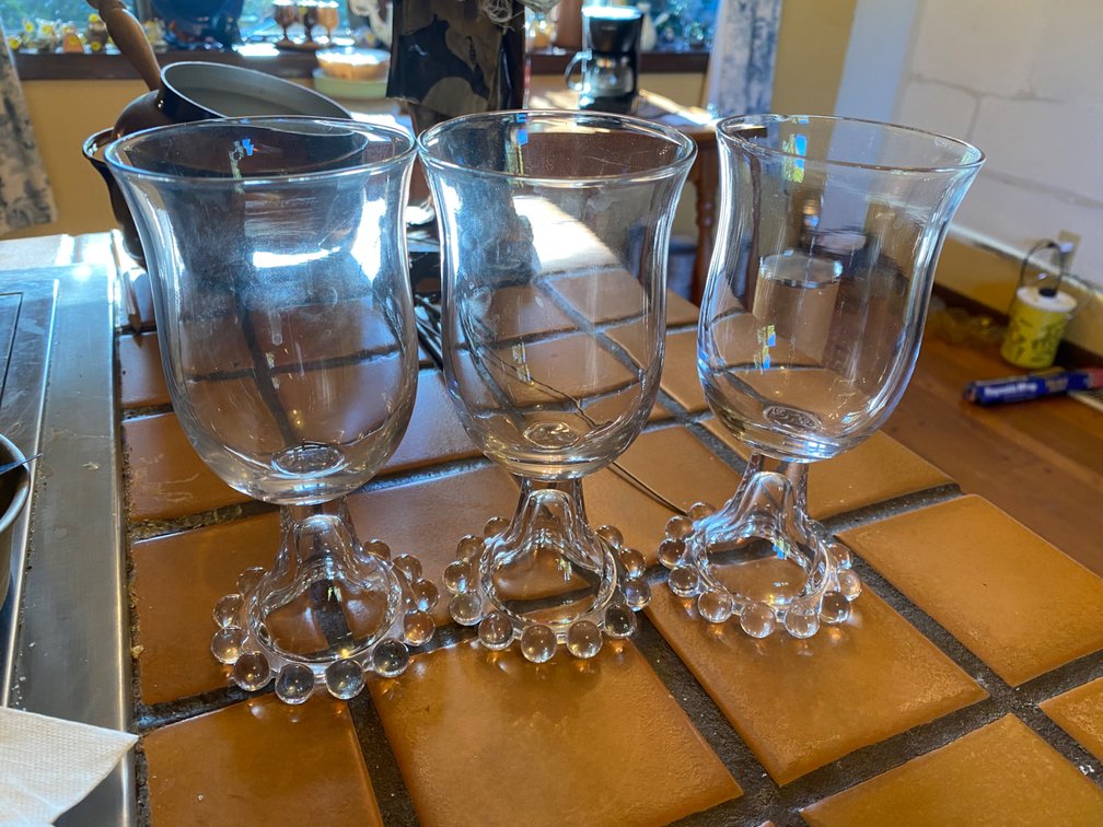 Imperial Glass Candlewick Water Goblets