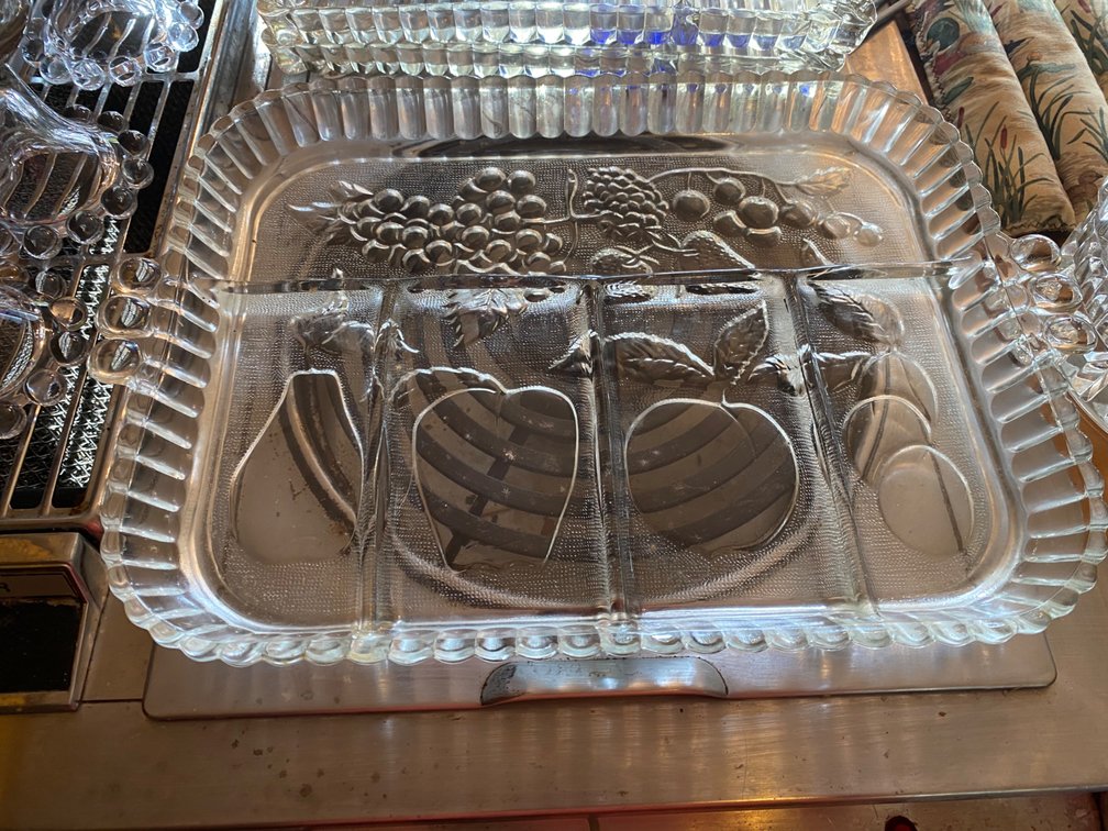 Glass 5-Part Divided Fruit/Relish Tray
