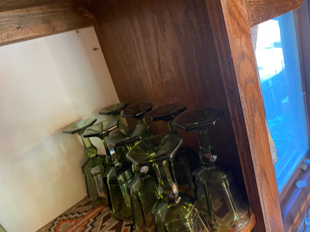 Fostoria Virginia Green Glass Goblets