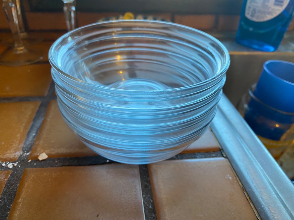 Clear Glass Dessert/Prep Bowls