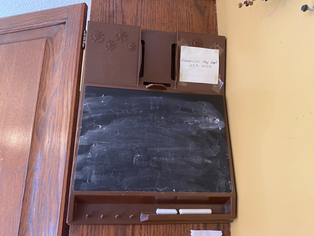 Vintage Brown Plastic Message Center