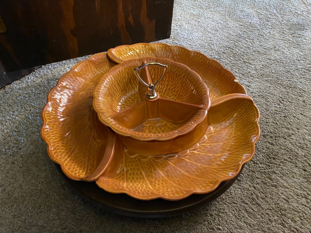 MCM Lazy Susan Chip & Dip Serving Set