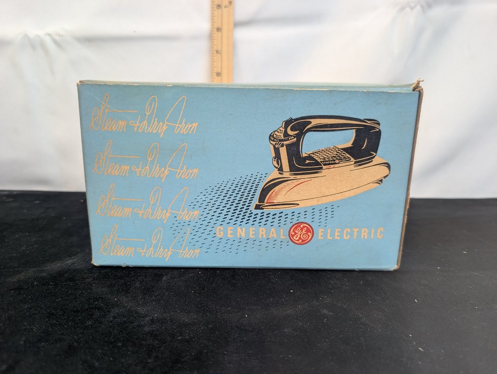 Vintage GE Steam and Dry Iron in Original Box