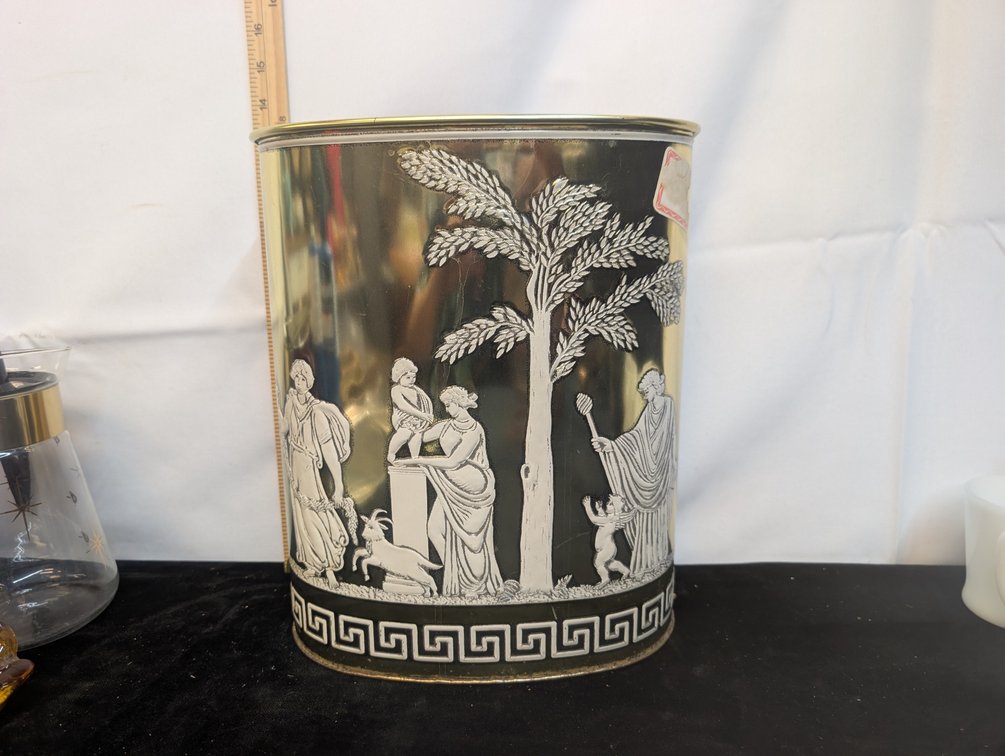 Vintage Brass Weibro Waste Basket