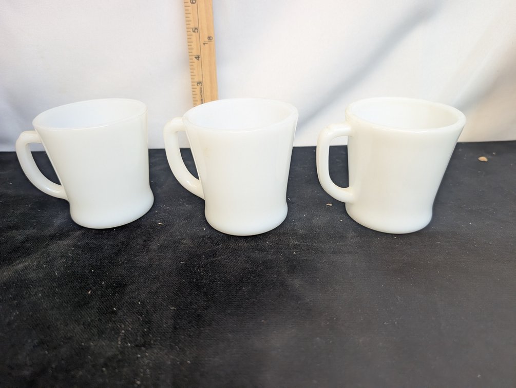 Vintage Fire-King Milk Glass Coffee Cups