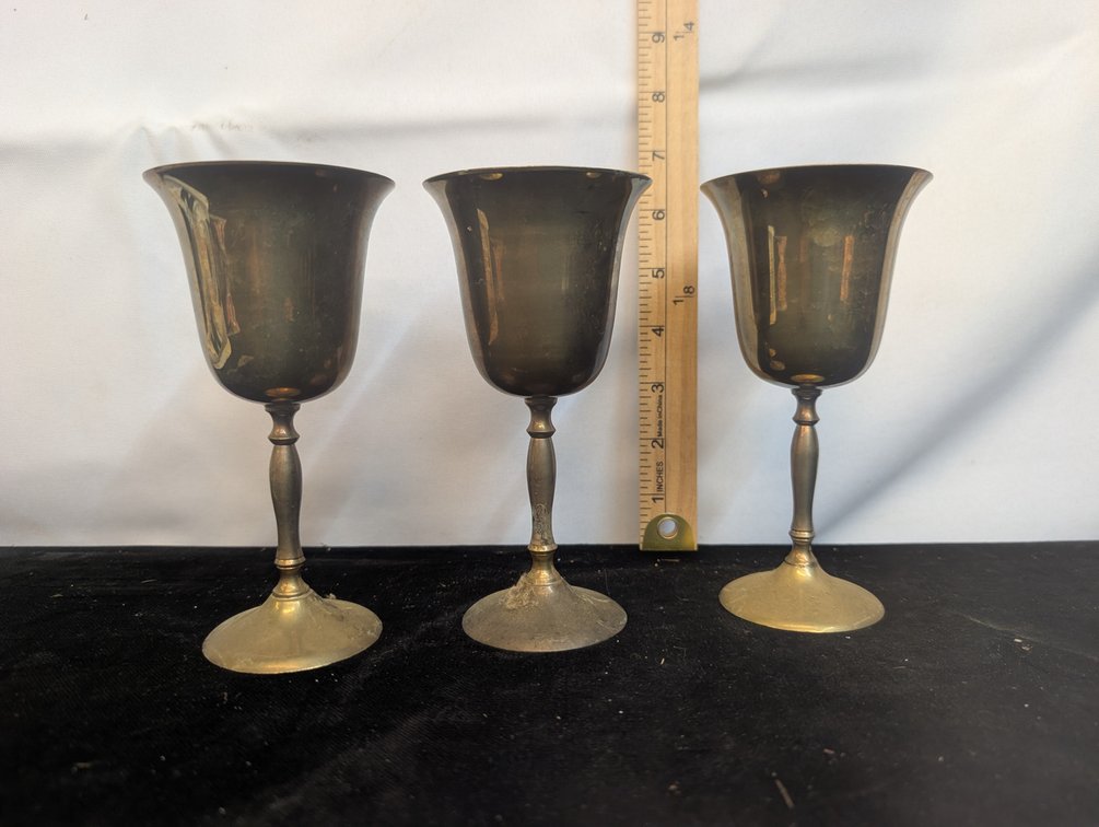 Solid Brass Goblets