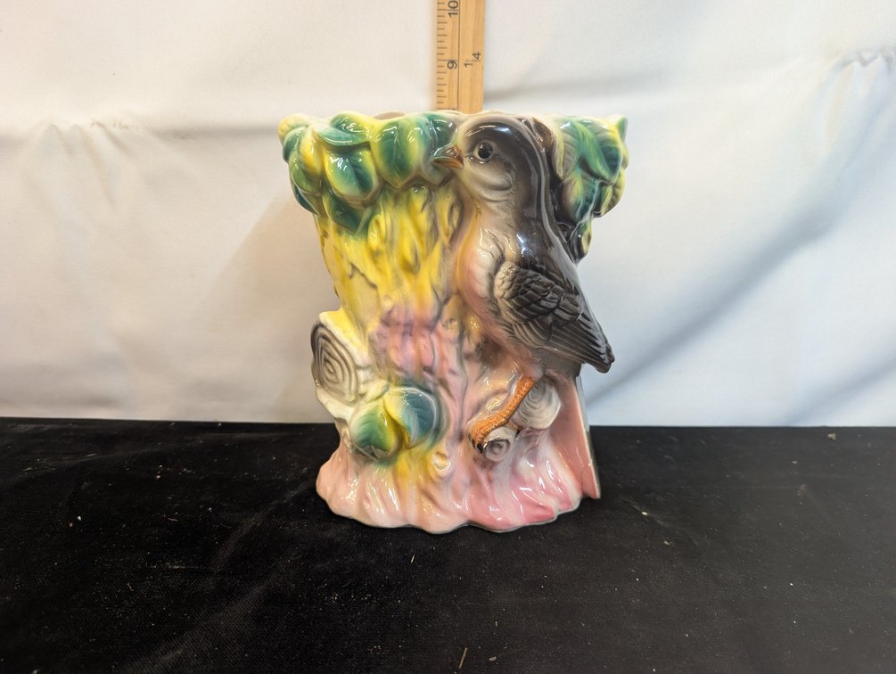 Vintage Bird Planter