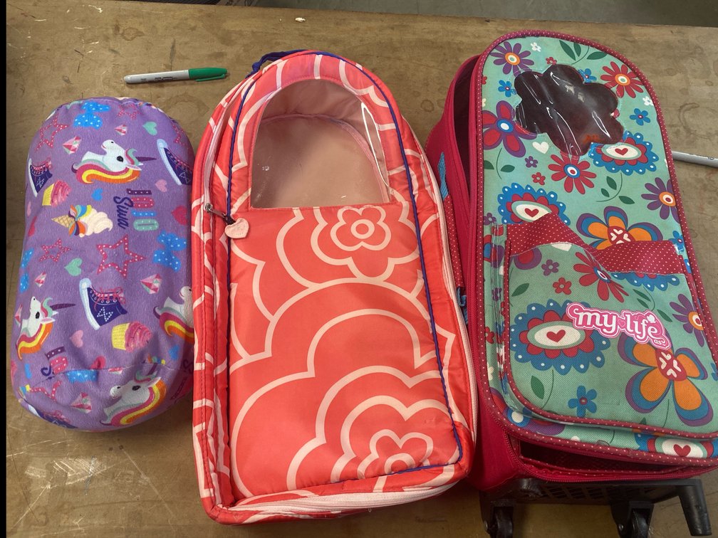 Doll Carriers & Unicorn Pillow
