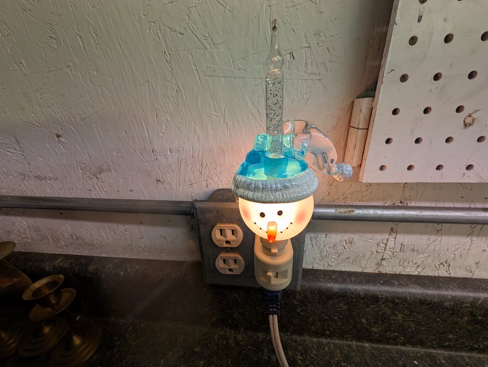Snowman Bubble Light Night Light