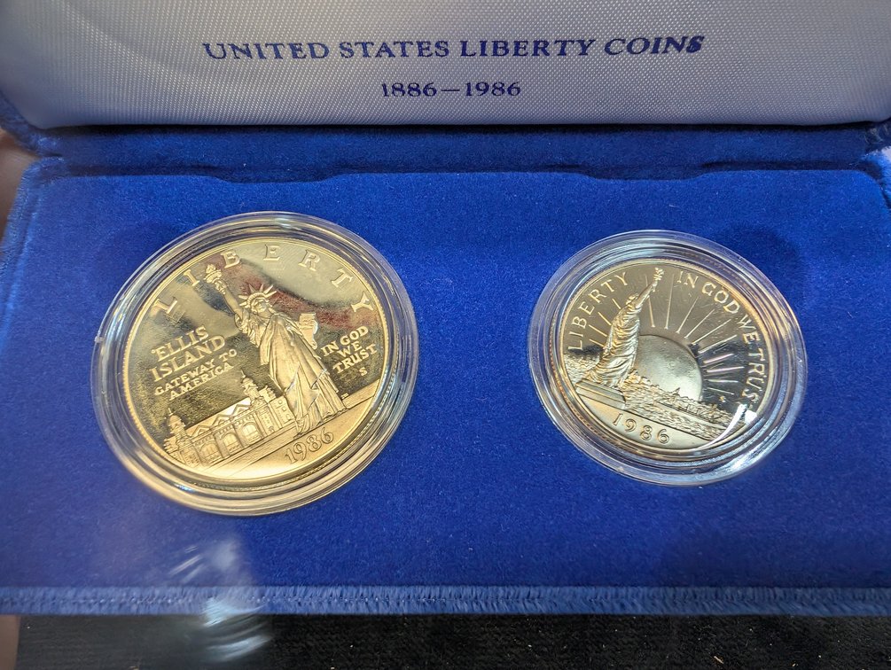 United States Liberty Coins Ellis Island Silver And Half Dollars