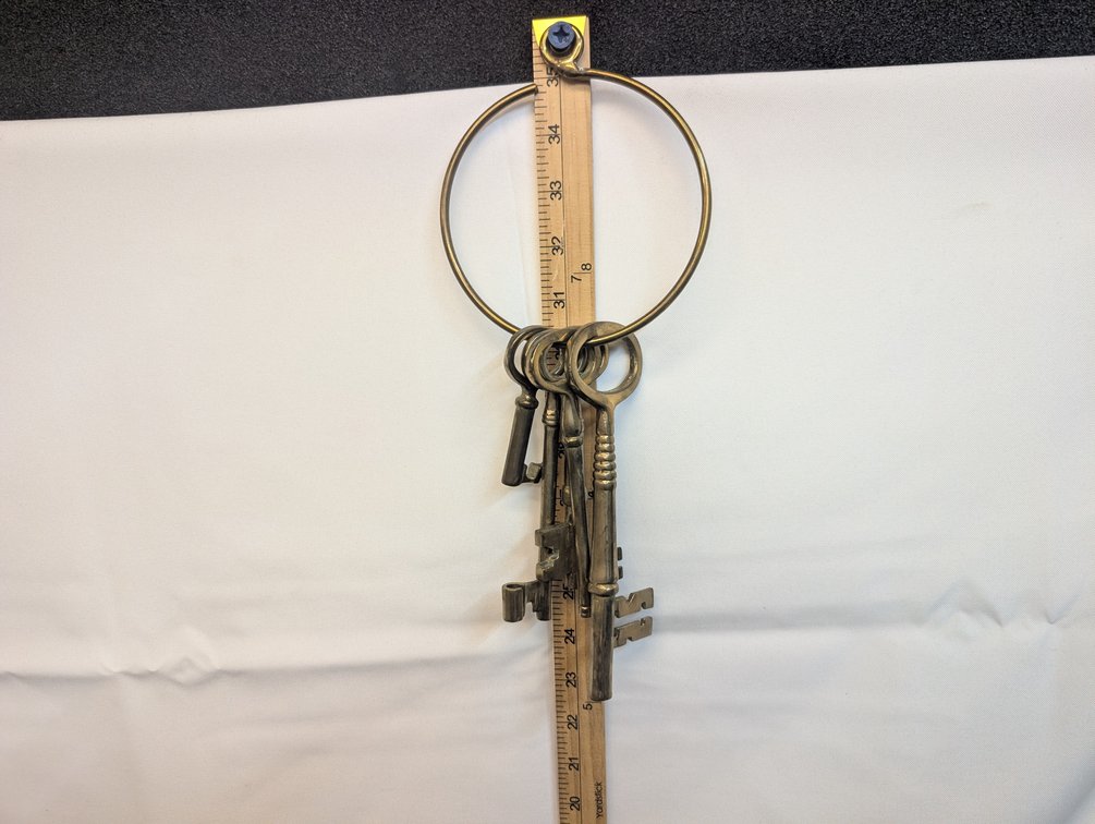 Vintage Brass Jail House Style Skeleton Keys w/Ring