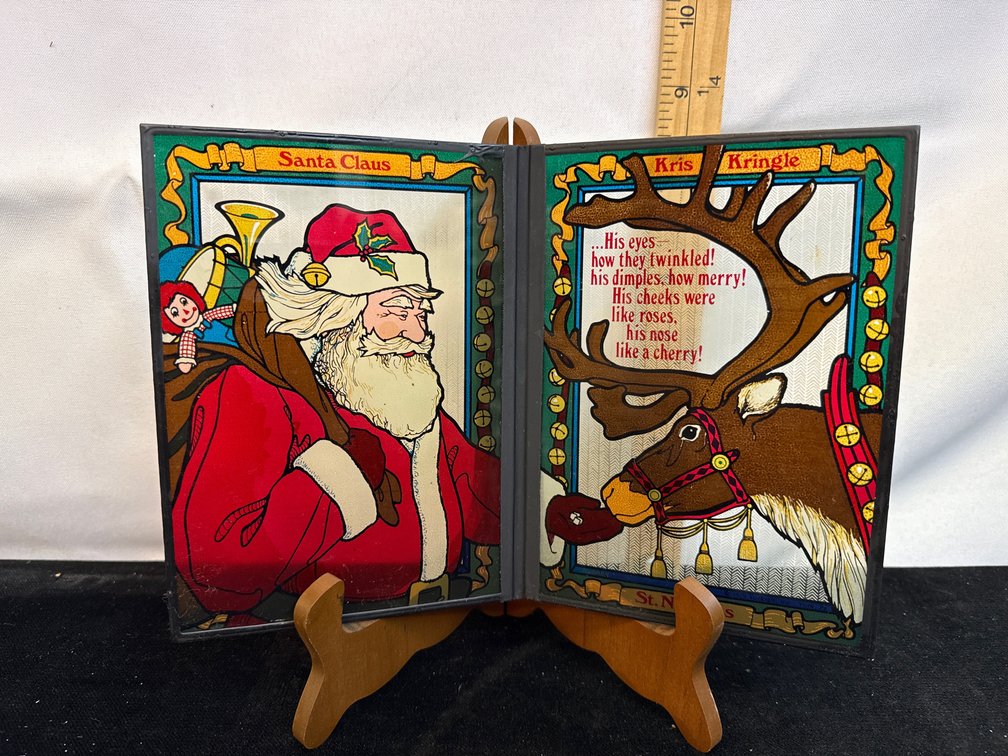 Folding Christmas Themed Stained Glass