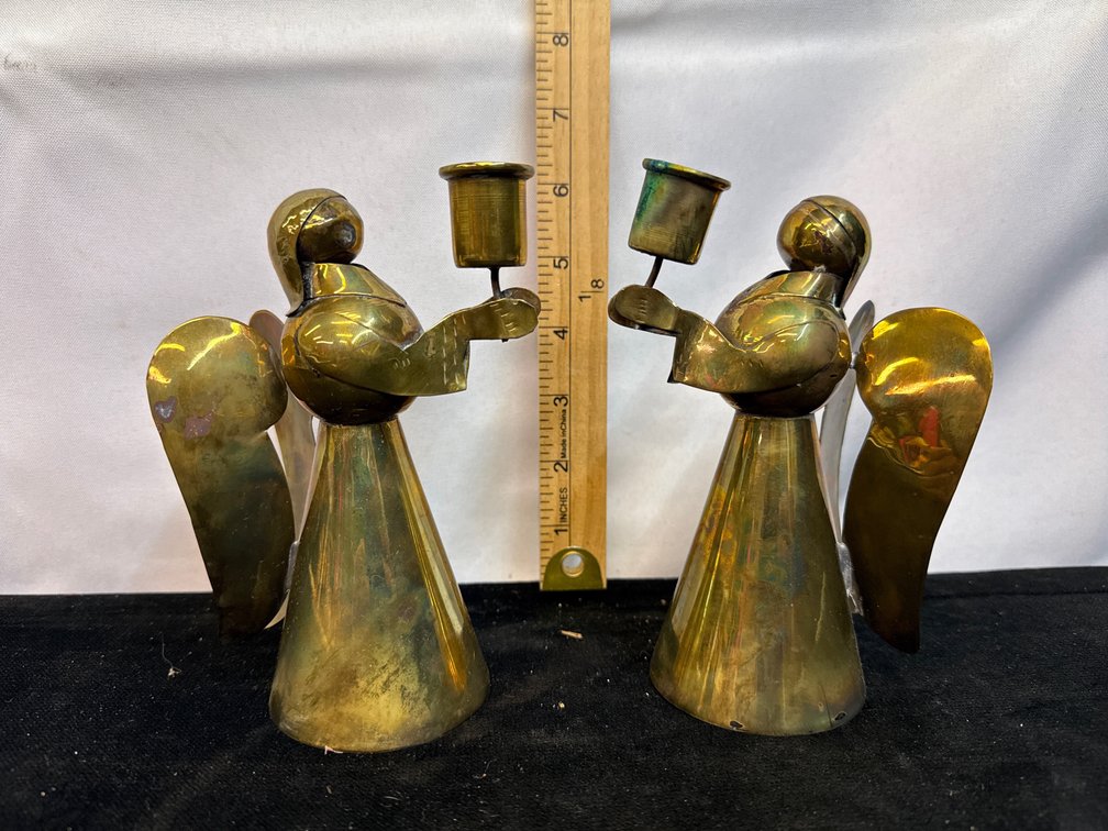 Brass Angel Candle Holders
