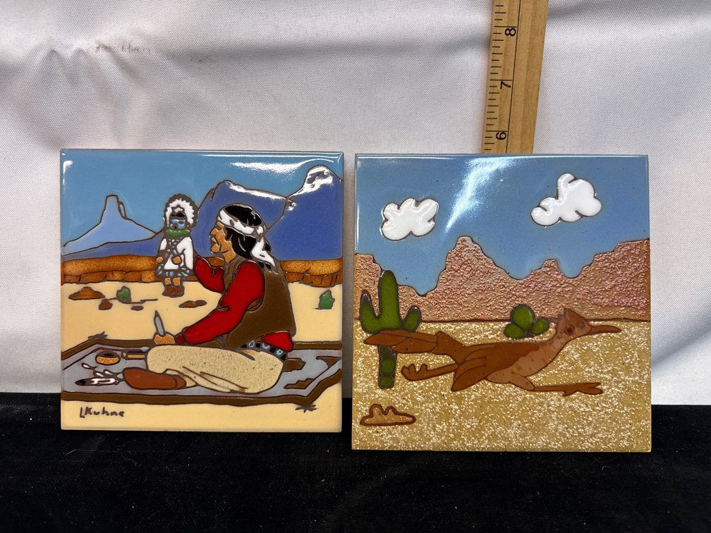 Vintage Hand-Painted Tiles